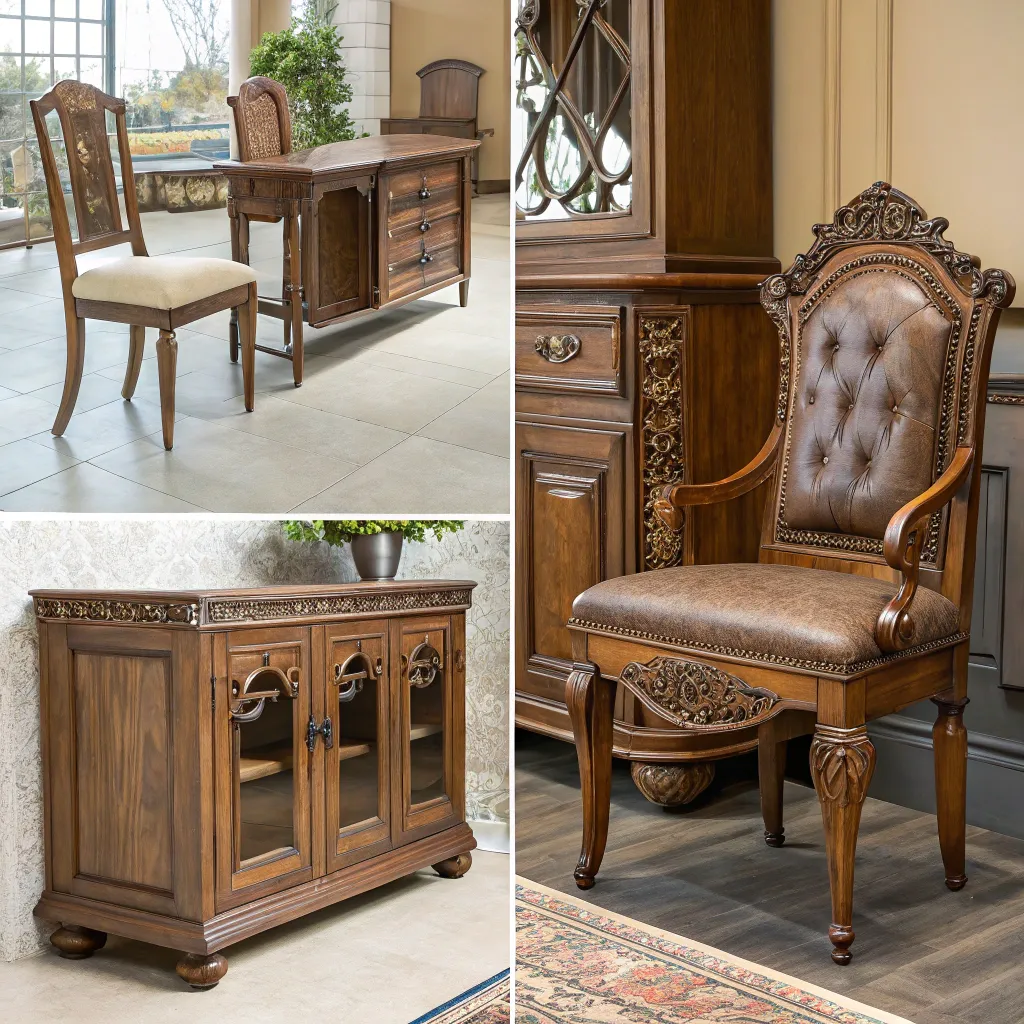 Completed furniture pieces