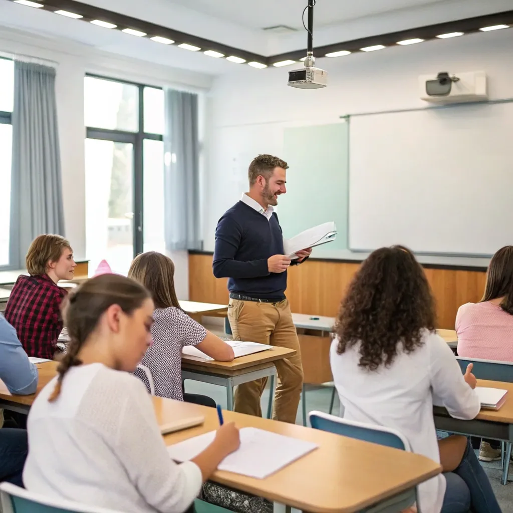 Instructor teaching a classroom session